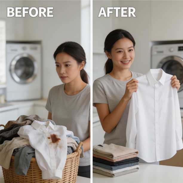 Freshly washed shirt after laundry service